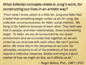 Adlerian concepts related to Jung's work